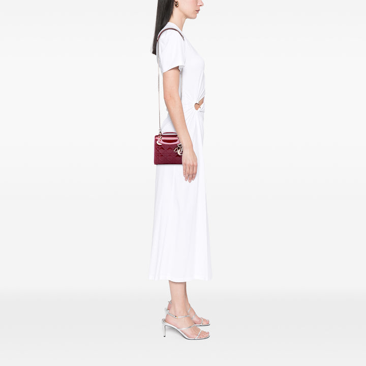 Dior Mini Cuir verni Cannage Lady Dior