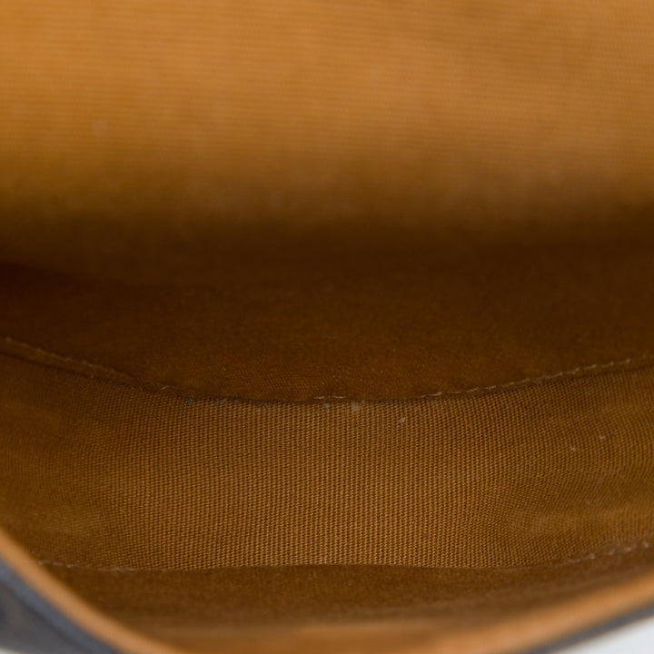 Celine Sac bandoulière Triomphe Logo Triangle Triomphe enduite Marron – vue 4 – GABY PARIS
