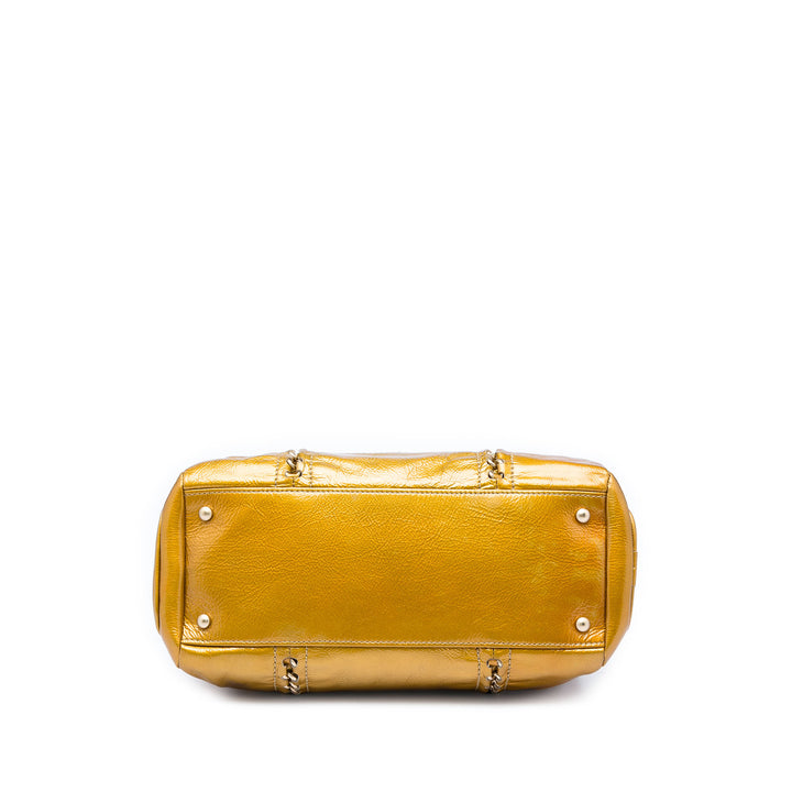 Chanel Medium froissé Cuir verni Luxe Ligne Cabas