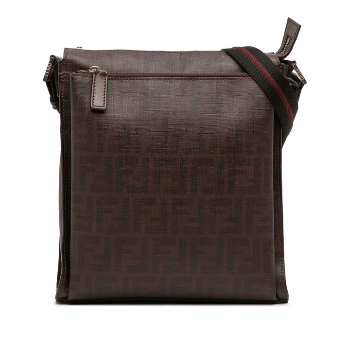 Fendi Zucca Coated Toile Sac porté croisé
