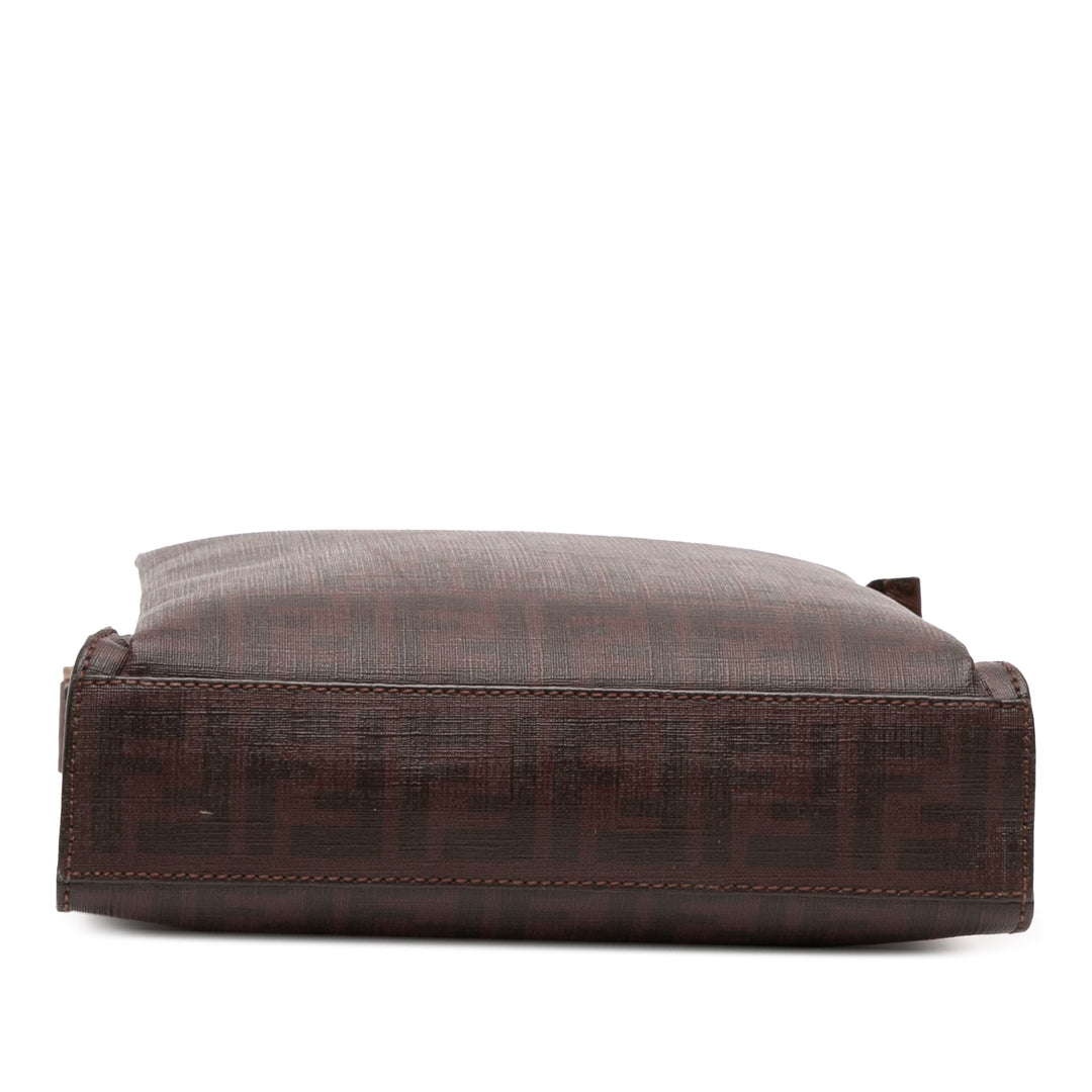 Fendi Zucca Coated Toile Sac porté croisé