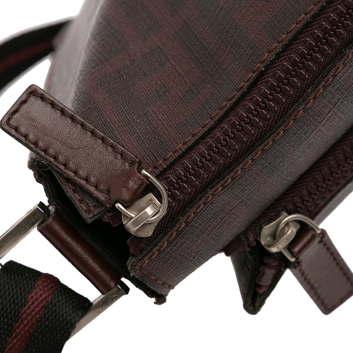 Fendi Zucca Coated Toile Sac porté croisé