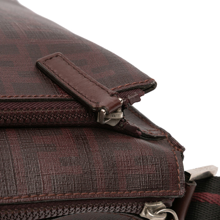 Fendi Zucca Coated Toile Sac porté croisé