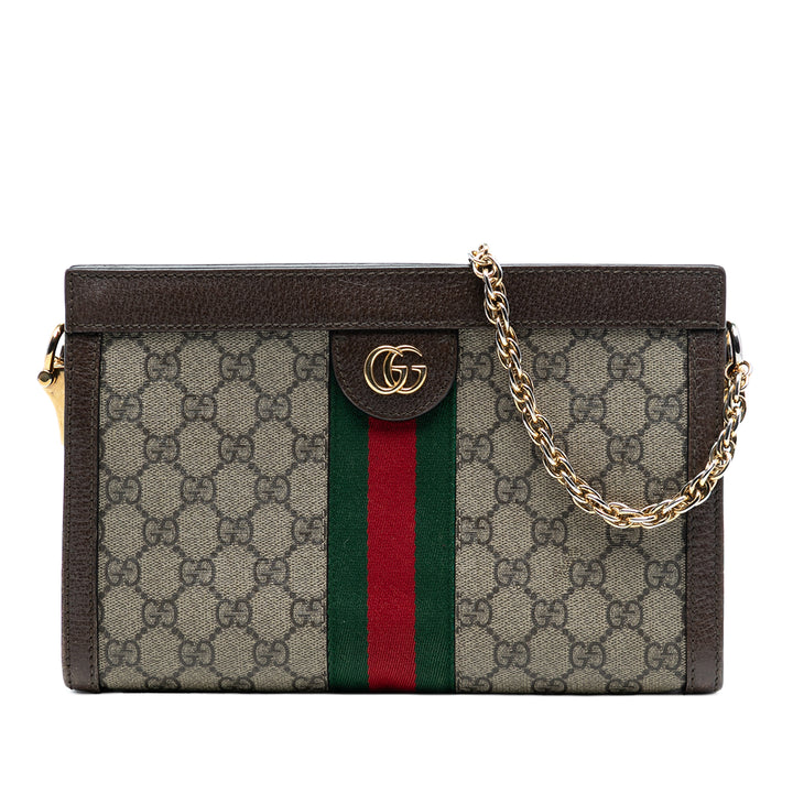 Gucci Small GG Supreme Web Ophidia Chain Sac porté croisé
