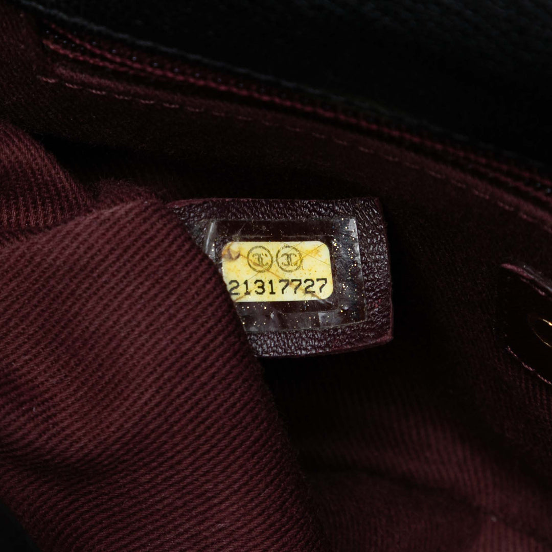 Chanel Paris-Salzburg Small Cuir verni and Goatskin CC Eyelet Flap Bleu