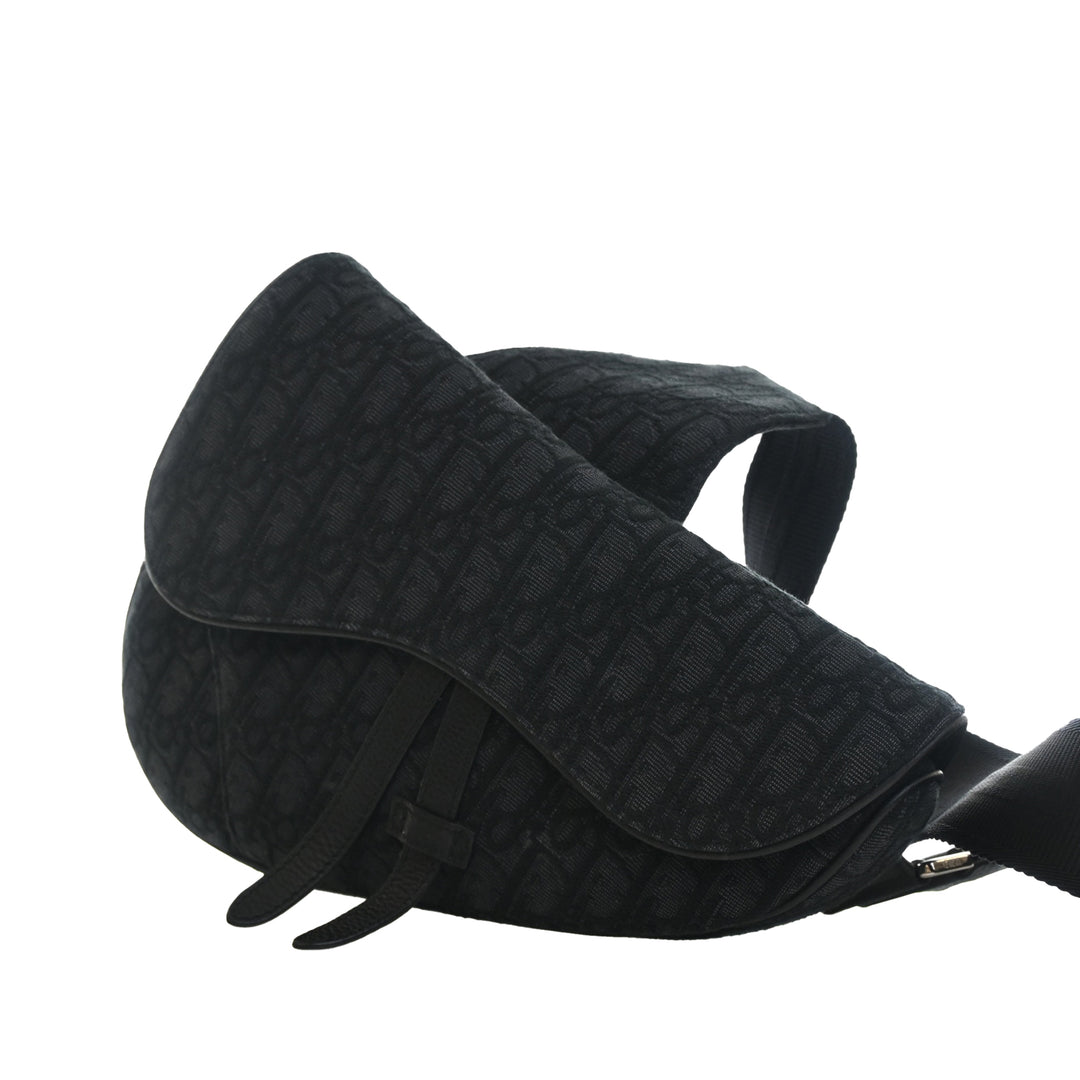 Dior Oblique Toile Saddle Sac porté croisé