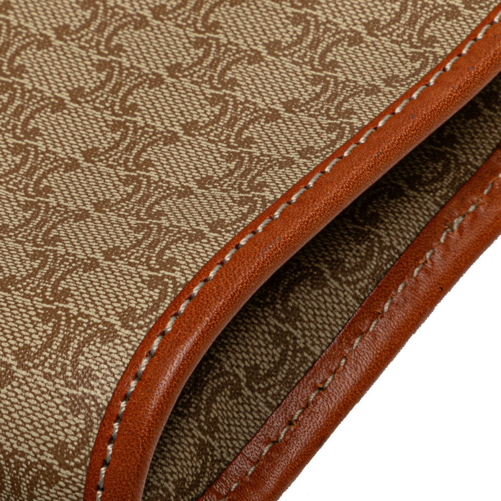 Macadam Coated Canvas Clutch Brown - Gaby Paris