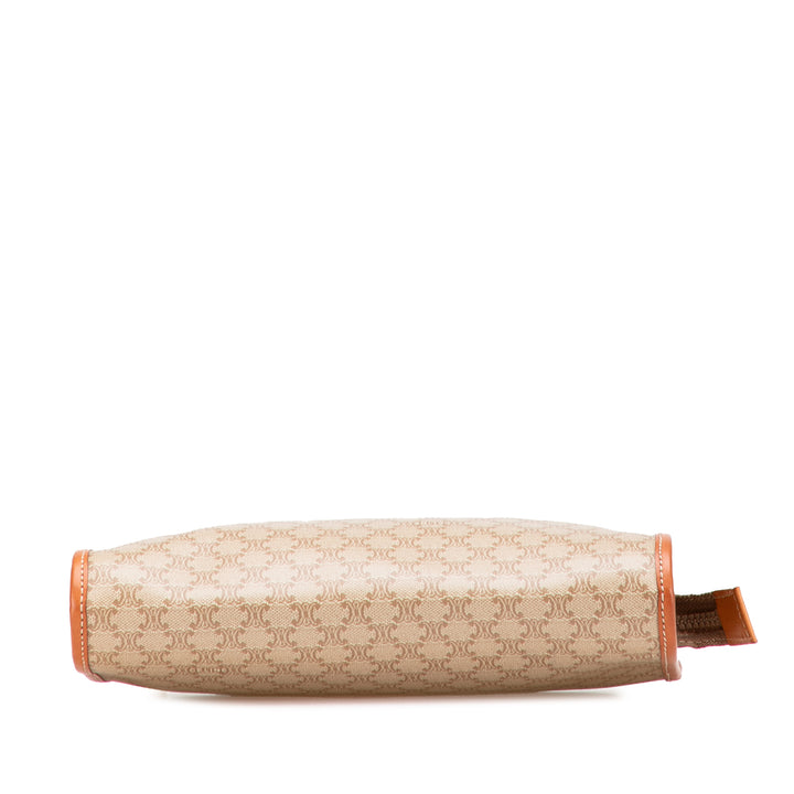 Macadam Coated Canvas Clutch Brown - Gaby Paris