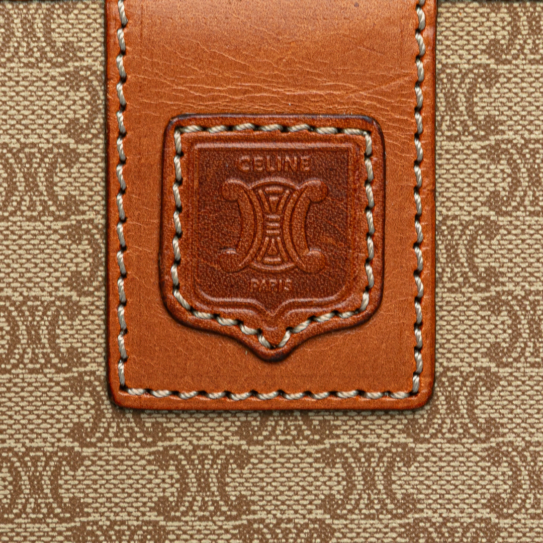 Macadam Coated Canvas Clutch Brown - Gaby Paris