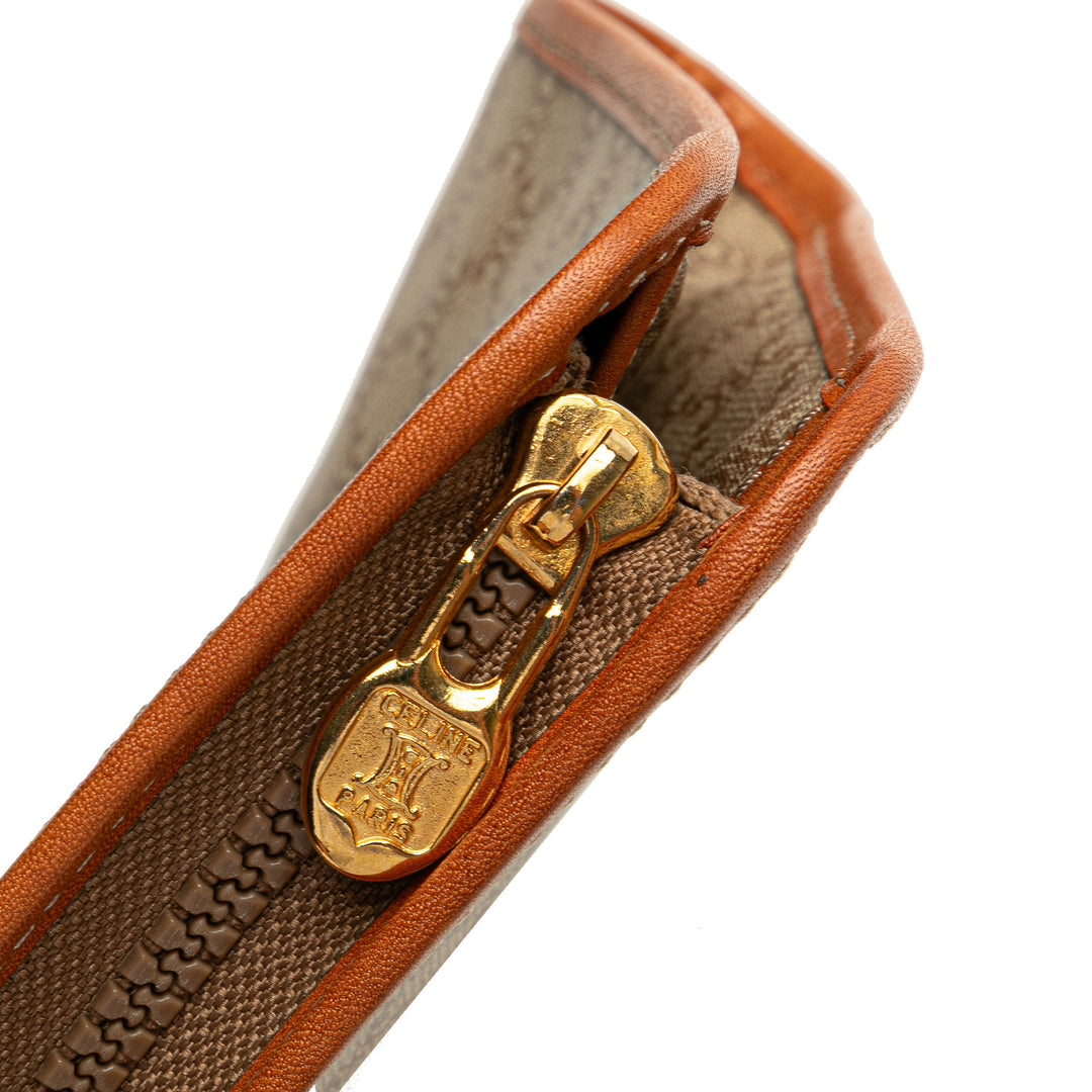 Macadam Coated Canvas Clutch Brown - Gaby Paris