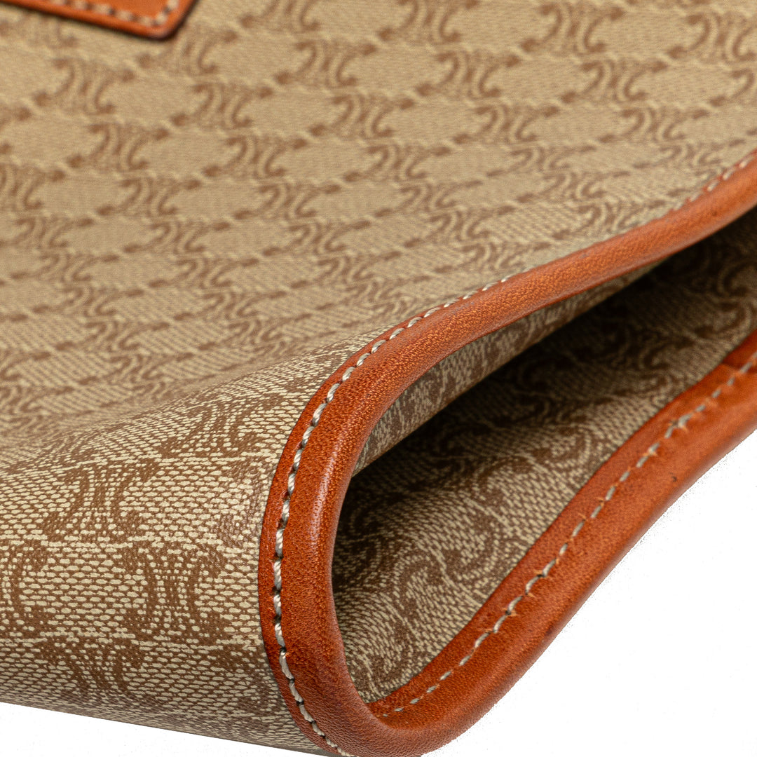 Macadam Coated Canvas Clutch Brown - Gaby Paris