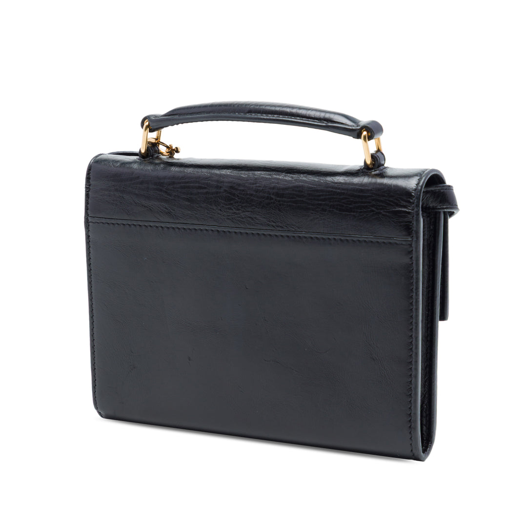 Saint Laurent Mini vieilli Cuir de veau High School Sac
