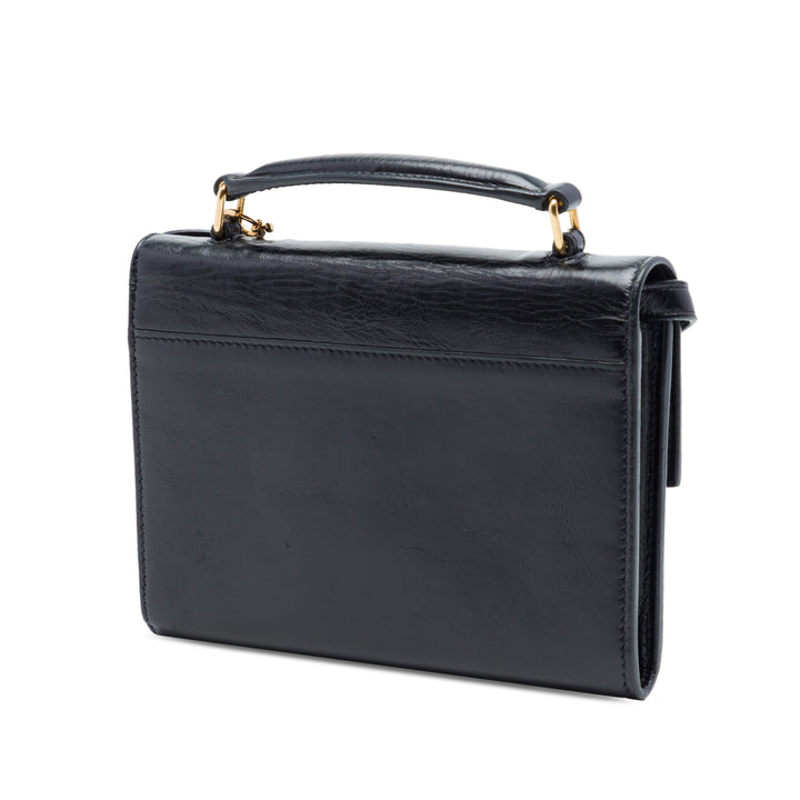 Saint Laurent Mini vieilli Cuir de veau High School Sac