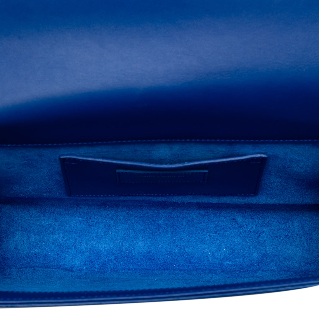 Saint Laurent Medium Smooth Cuir de veau Monogram Kate Tassel Sac porté croisé Bleu – GABY PARIS Authentique