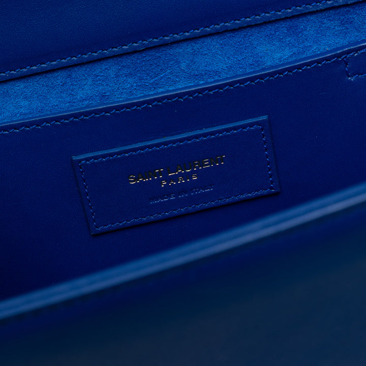 Saint Laurent Medium Smooth Cuir de veau Monogram Kate Tassel Sac porté croisé Bleu – GABY PARIS Authentique