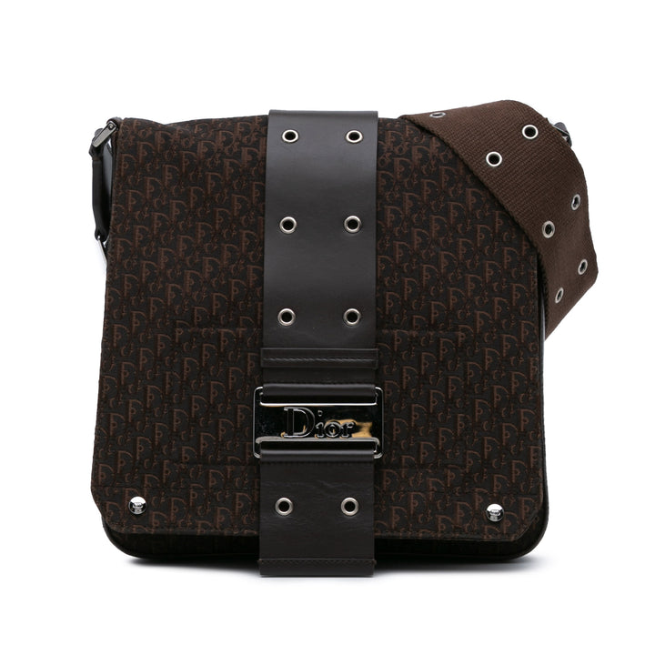 Diorissimo Trotter Canvas Street Chic Crossbody Brown - Gaby Paris