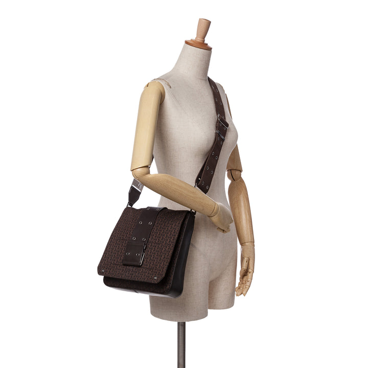 Diorissimo Trotter Canvas Street Chic Crossbody Brown - Gaby Paris