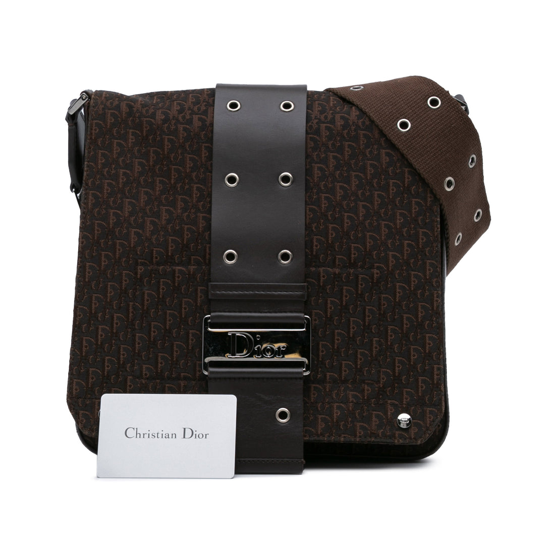 Diorissimo Trotter Canvas Street Chic Crossbody Brown - Gaby Paris