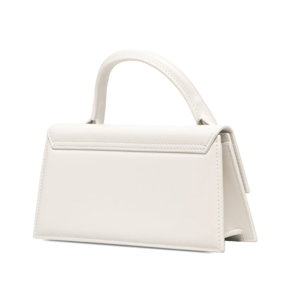 Jacquemus Sac à main Le Chiquito Long Cuir de veau lisse Blanc – vue 2 – GABY PARIS