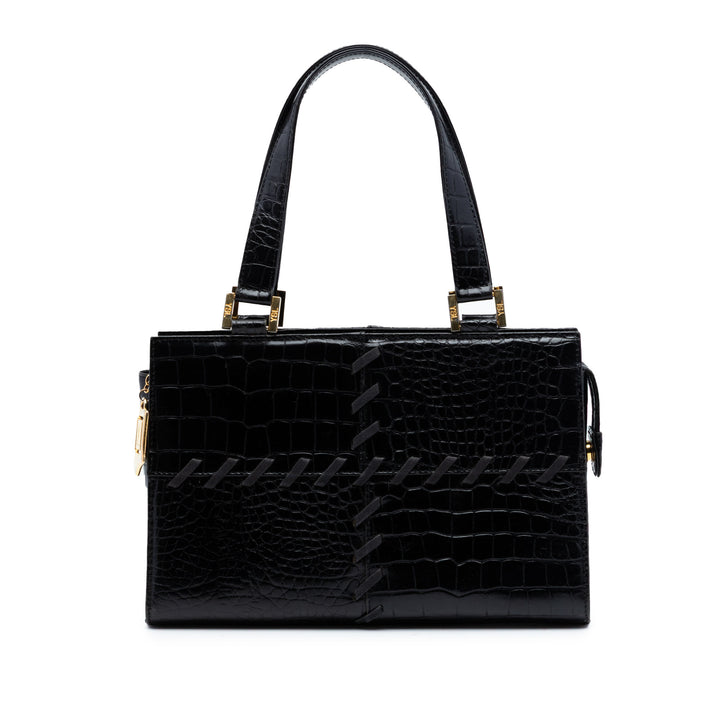 Saint Laurent Croc embossé Cuir Sac bandoulière