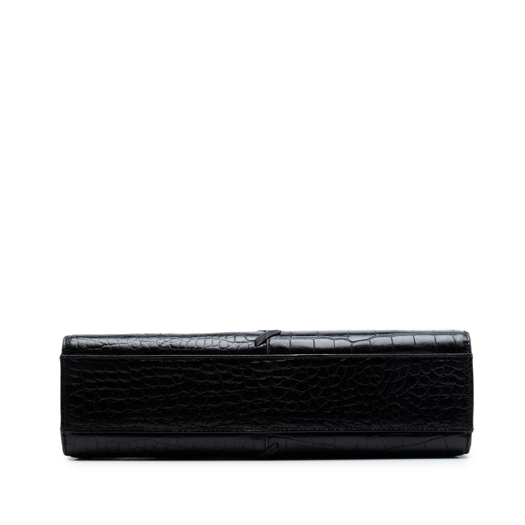 Saint Laurent Croc embossé Cuir Sac bandoulière