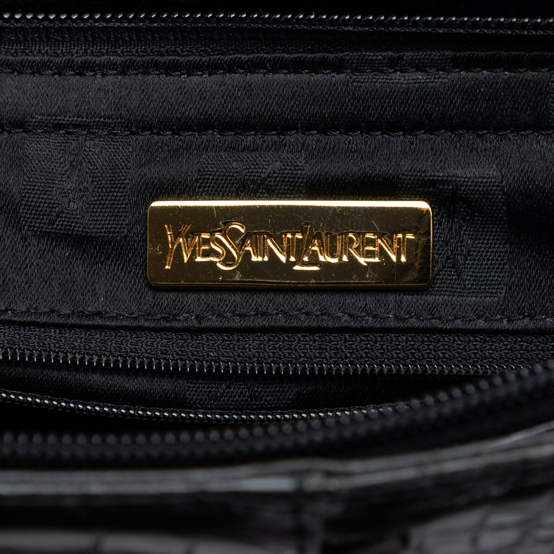 Saint Laurent Croc embossé Cuir Sac bandoulière
