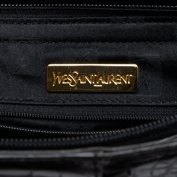 Saint Laurent Croc embossé Cuir Sac bandoulière