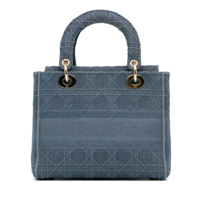 Medium Cannage Lady D-Lite Blue - Gaby Paris