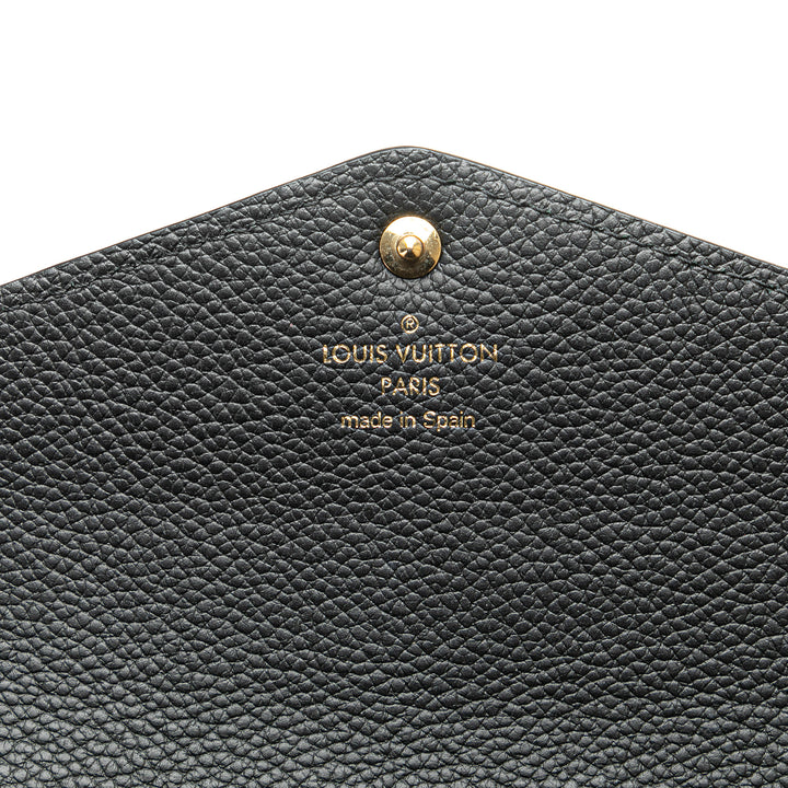 Bicolor Monogram Empreinte Sarah Wallet Black - Gaby Paris