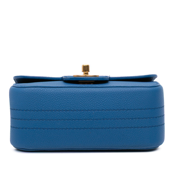 Chanel Mini Square Pure Classic Caviar Simple rabat