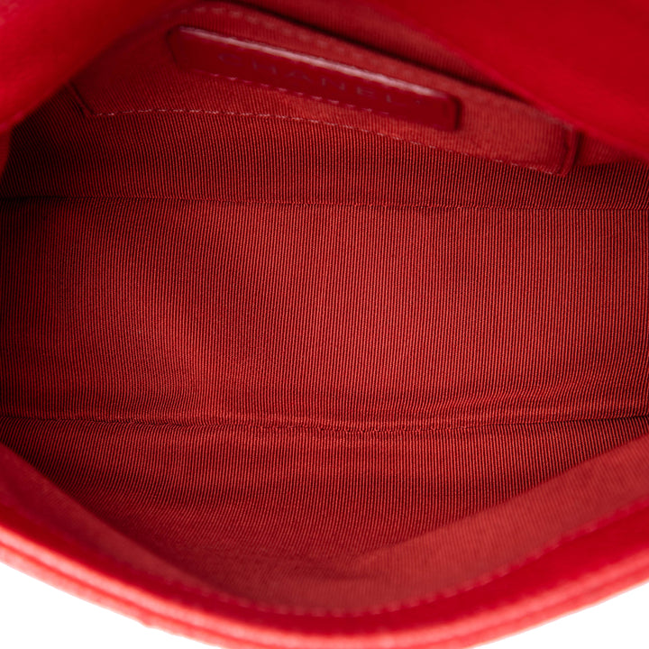 Chanel Sac bandoulière Carré Incognito à rabat Mini Cuir caviar Rouge – vue 4 – GABY PARIS