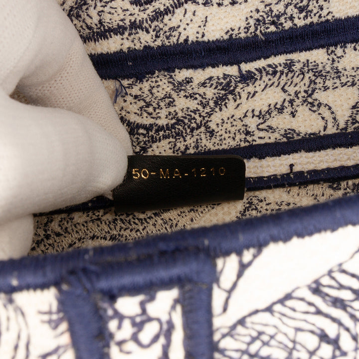 Dior Toile Embroidered Toile de Jouy Saddle Bag Bleu