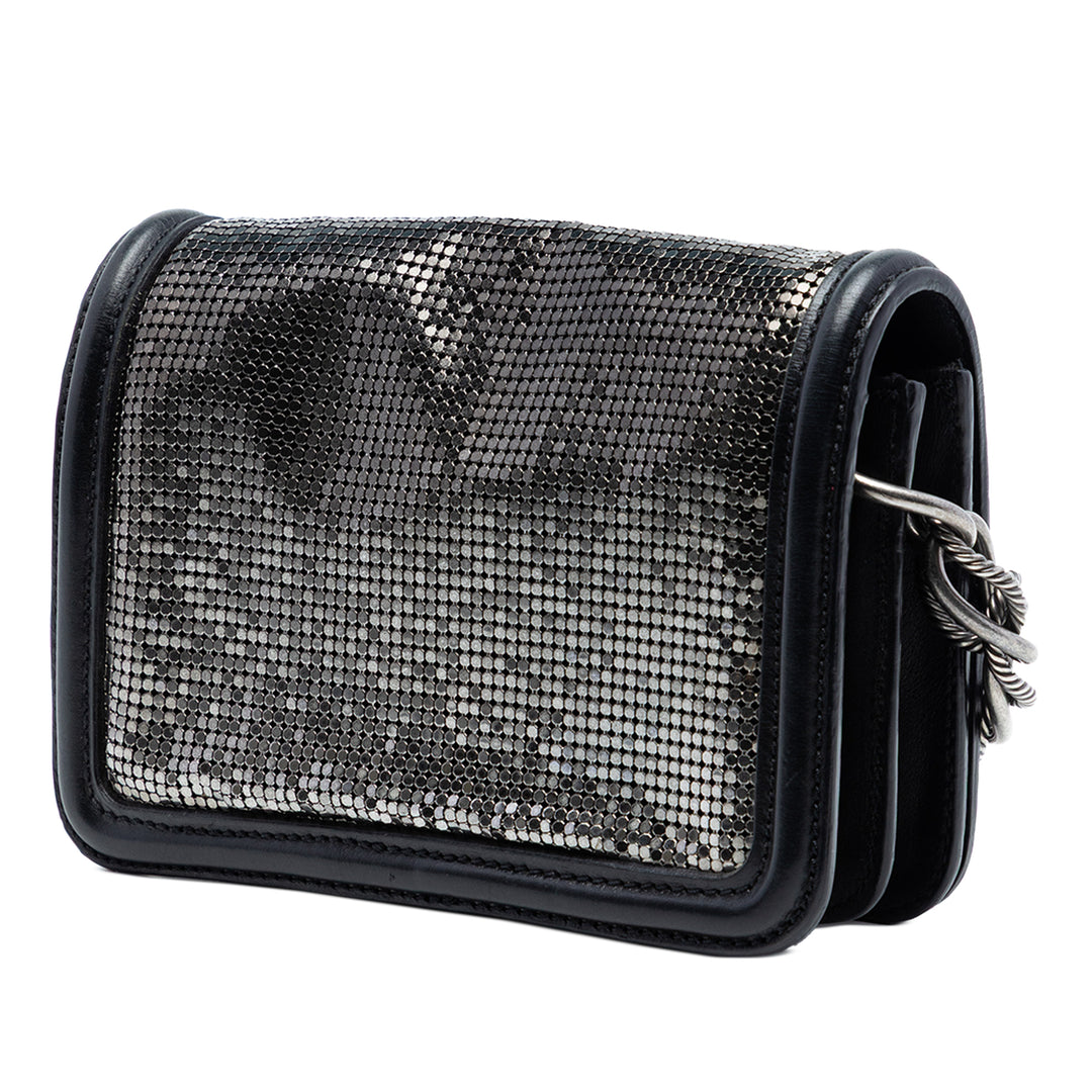 Chanel Small Cuir d’agneau Beaded Cristal à rabat