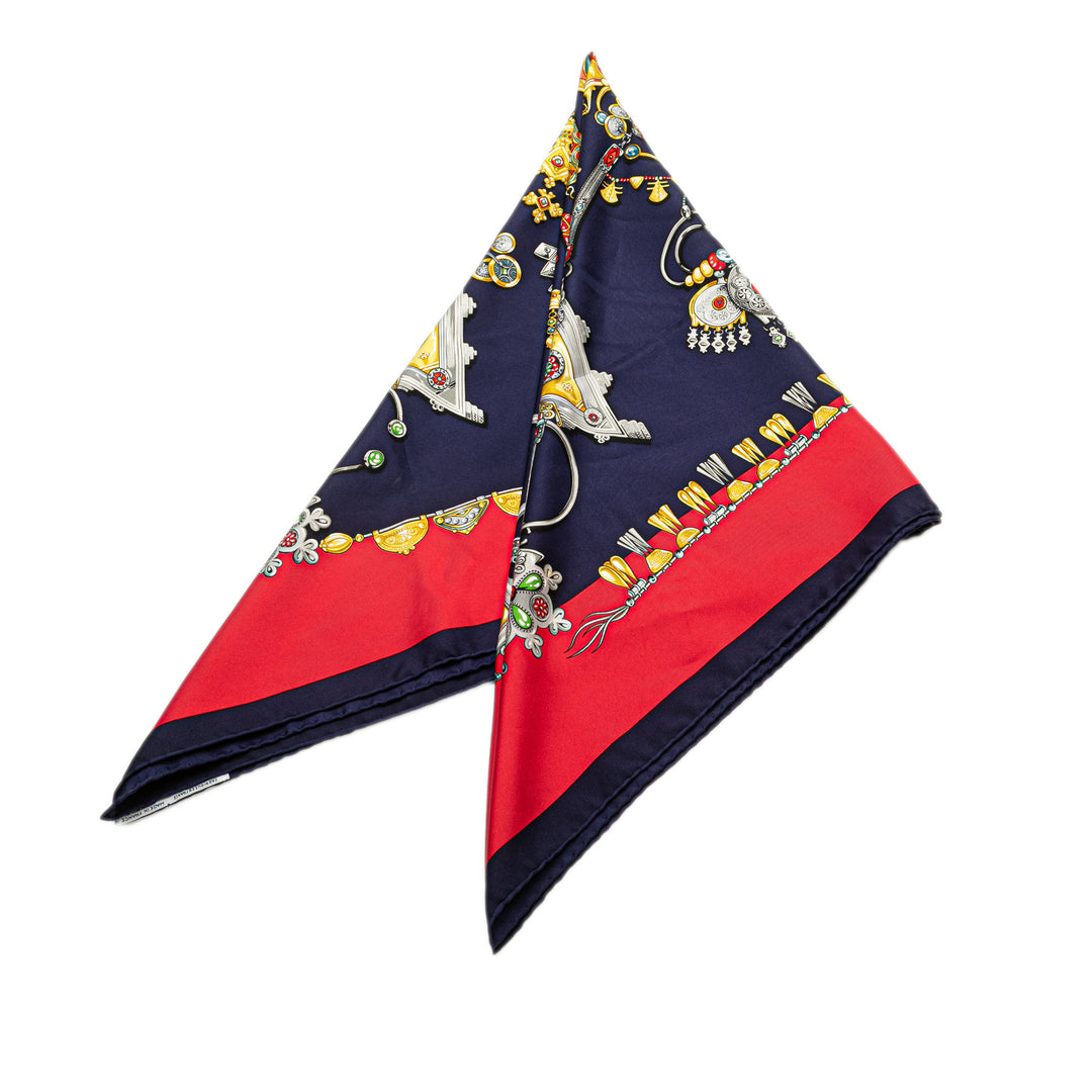 Hermès Parures des Sables Soie Foulard Bleu – GABY PARIS Authentique