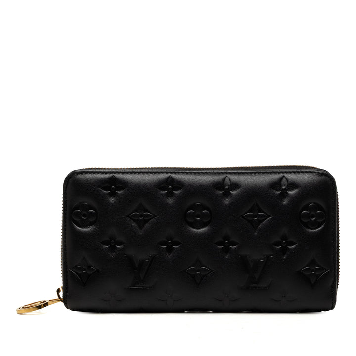 Louis Vuitton embossé Coussin Zippy Portefeuille Toile Monogram