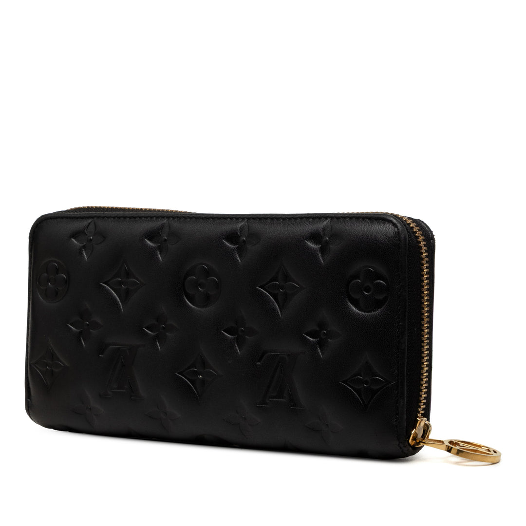 Louis Vuitton embossé Coussin Zippy Portefeuille Toile Monogram