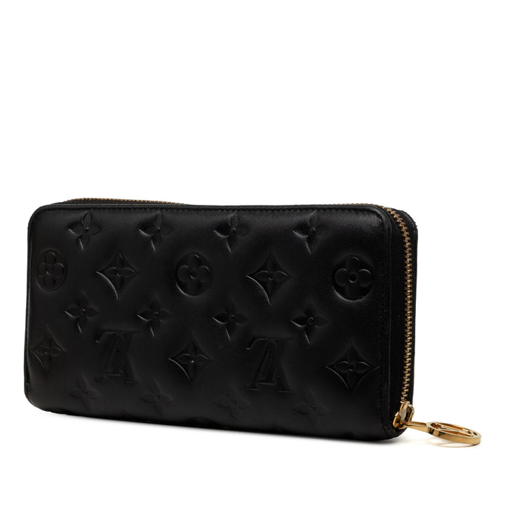 Louis Vuitton embossé Coussin Zippy Portefeuille Toile Monogram