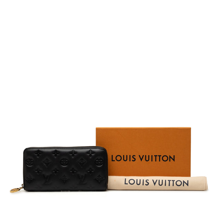Louis Vuitton embossé Coussin Zippy Portefeuille Toile Monogram