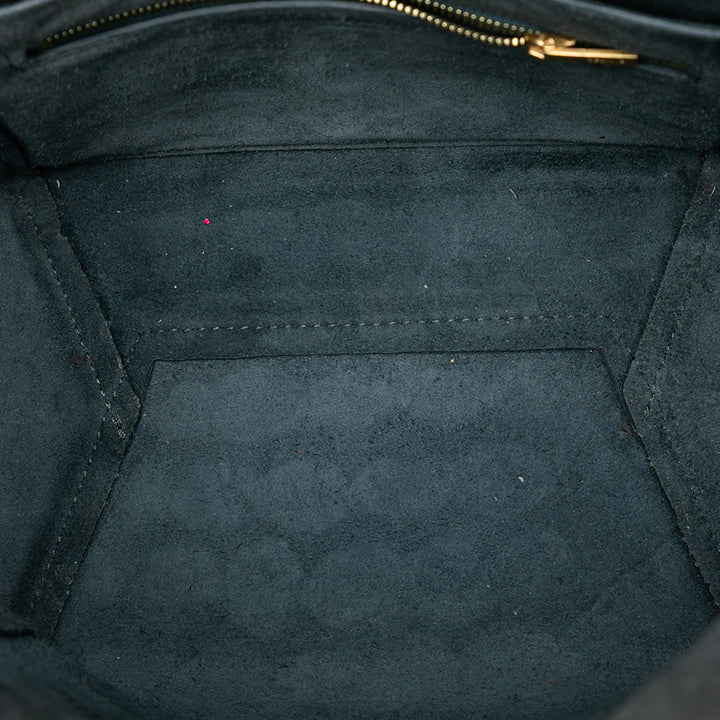 Celine Souple grainé Seau Sangle Sac seau Petit Cuir de veau grainé Bleu – vue 4 – GABY PARIS