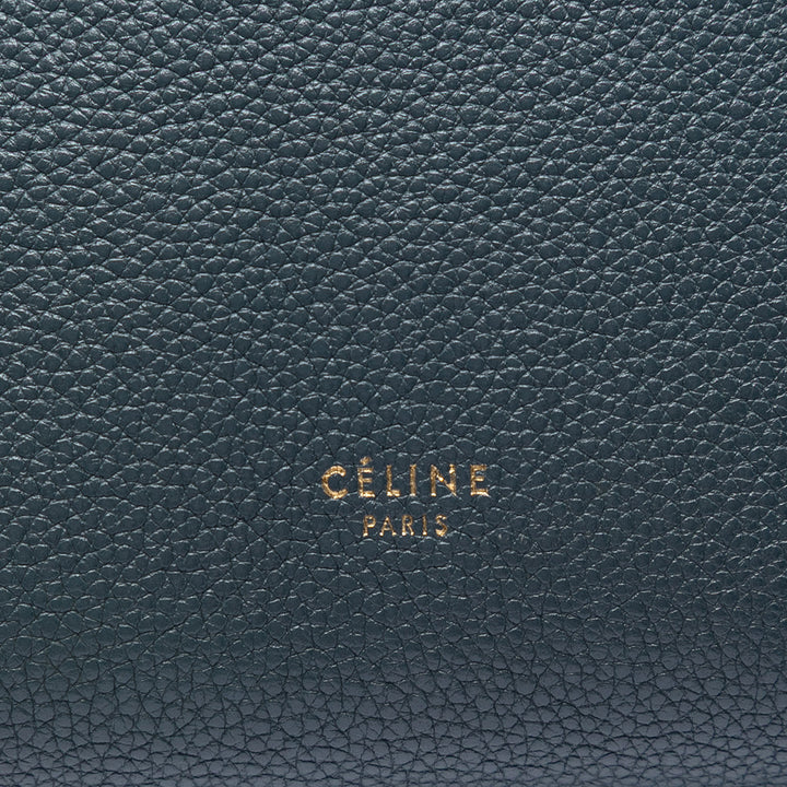 Celine Souple grainé Seau Sangle Sac seau Petit Cuir de veau grainé Bleu – vue 5 – GABY PARIS