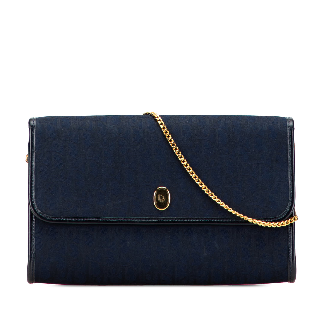 Dior Oblique Toile Chain Sac porté croisé Bleu – GABY PARIS Authentique