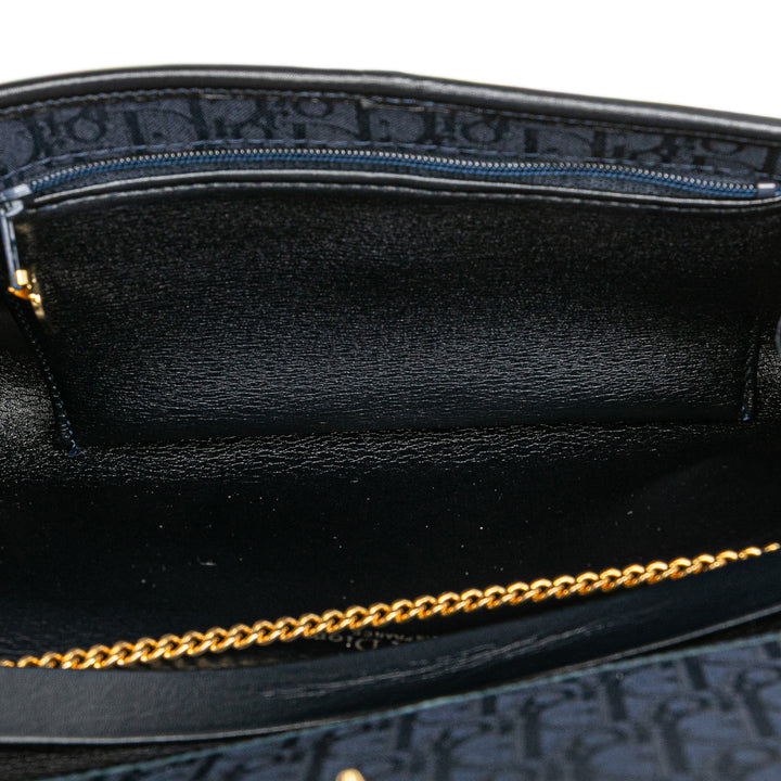 Dior Oblique Toile Chain Sac porté croisé Bleu – GABY PARIS Authentique