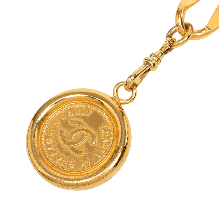CC plaqué Medallion Chaîne Ceinture Doré