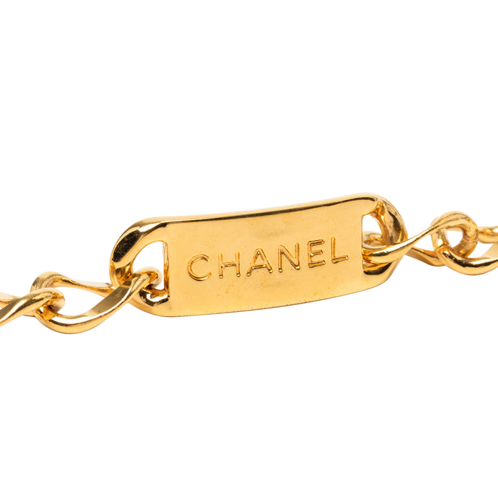 CC plaqué Medallion Chaîne Ceinture Doré