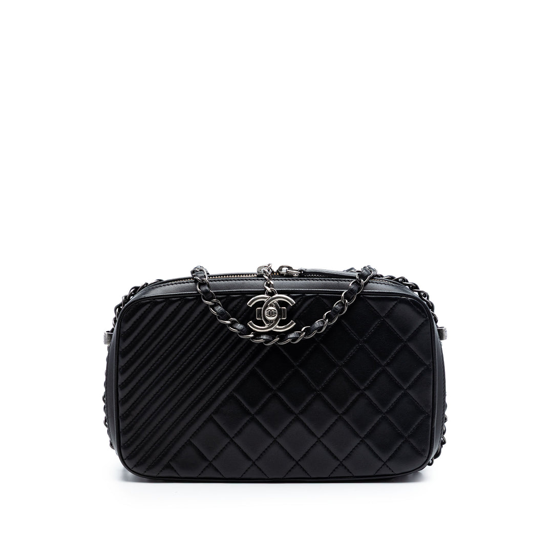 Chanel Medium Matelassé Cuir d’agneau Coco Boy Sac caméra