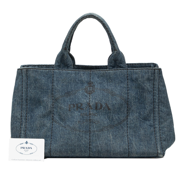 Prada Canapa Logo Cabas Grand Jean