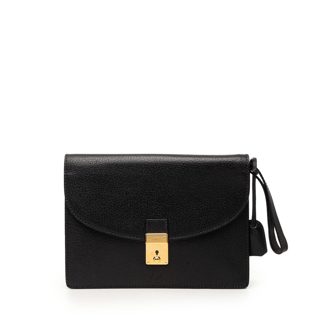 Gucci Cuir de veau Padlock Wristlet Pochette