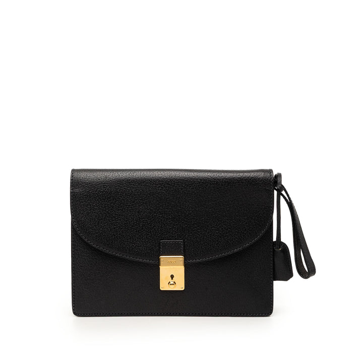 Gucci Cuir de veau Padlock Wristlet Pochette