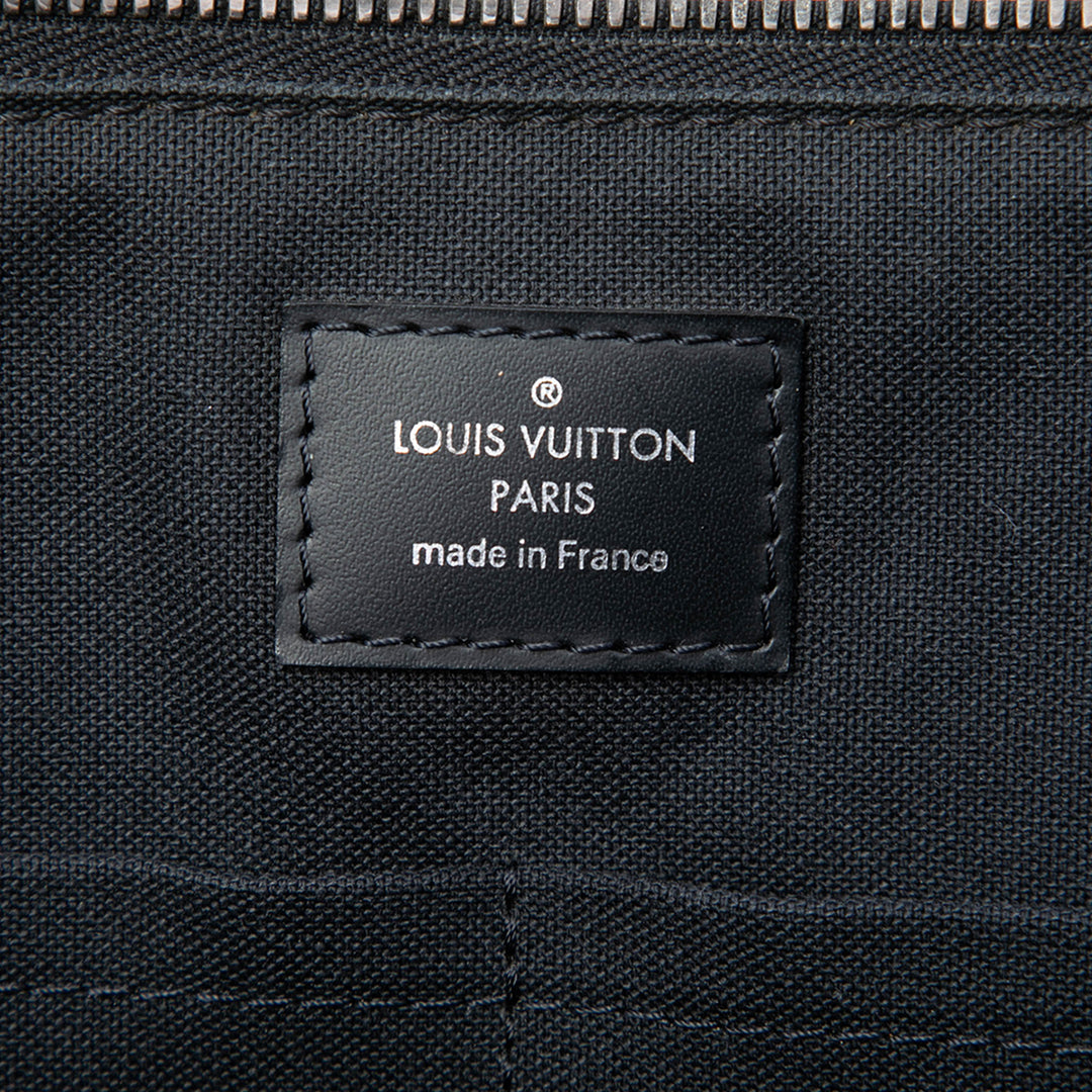 Porte Documents Jour Damier Graphite Noir
