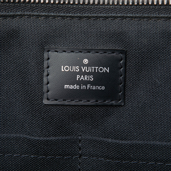 Porte Documents Jour Damier Graphite Noir
